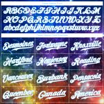 Personalized 3D Galactic Baseball Jersey - White-Light Blue Authentic Design Personalized Galactic White-Light Blue 3D Authentic