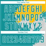 Custom Basketball Jersey - Personalized Gold Aqua-White 3D Pattern Design with Name & Number, Authentic Team Style Personalized