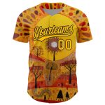 Personalized Gold Black 3D Painting Baseball Jersey Custom Artwork Design Personalized Gold Black 3D Abstract Painting Baseball