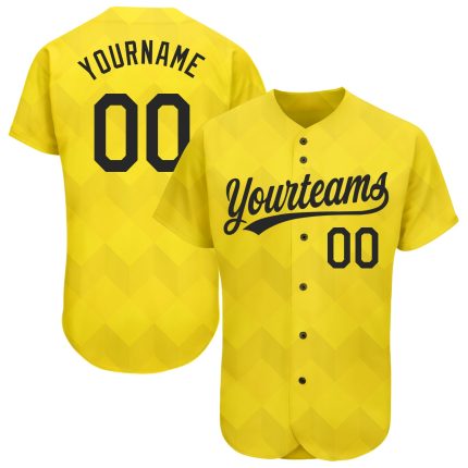 Personalized Gold Black 3D Baseball Jersey - Custom Team Uniform, Stylish Sportswear, Perfect for Players and Fans Personalized