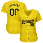 Personalized Gold Black 3D Baseball Jersey - Custom Team Uniform, Stylish Sportswear, Perfect for Players and Fans Personalized