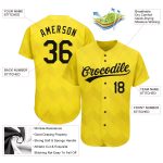 Personalized Gold Black 3D Baseball Jersey - Custom Team Uniform, Stylish Sportswear, Perfect for Players and Fans Personalized
