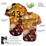 Personalized Gold Black 3D Billiards Jersey - Custom Baseball Jersey for Fans Personalized Gold Black 3D Billiards Baseball