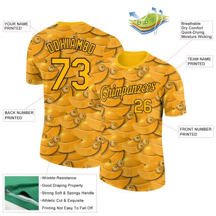 Personalized Gold Black 3D Ingot Money T-Shirt for Performance and Style Personalized Gold Black 3D Gold Ingot Money Theme