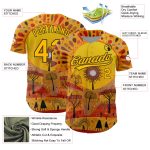Custom Name Number Baseball Jersey - Personalized Gold Black 3D Pattern Design Abstract Art Personalized Gold Black 3D Pattern