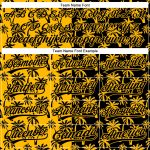 Personalized Gold Black 3D Hawaii Palm Trees Baseball Jersey for Men Women Personalized Gold Black 3D Tropical Hawaii Palm