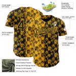 Personalized Gold Black 3D Hawaii Palm Trees Baseball Jersey for Men Women Personalized Gold Black 3D Tropical Hawaii Palm