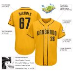 Personalized Gold Black Baseball Jersey for Men and Women - Custom Team Apparel Personalized Gold Black Baseball Jersey