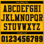 Personalized Gold Black Sublimation Basketball Jersey Suit - Round Neck Design Personalized Gold Black Color Block Round