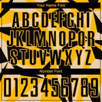 Personalized Gold Black Geometric Soccer Jersey Uniform for Men and Women Personalized Gold Black Geometric Sublimation Soccer