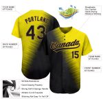 Custom Name Number Personalized Authentic Gold Black Baseball Jersey 3D Pattern Design Team Personalized Gold Black-Old Gold