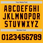 Custom Name and Number Personalized Black-Orange Gold Baseball Jersey - Authentic Team Apparel Personalized Gold Black-Orange
