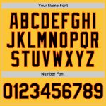 Personalized Gold Black Orange Throwback Baseball Jersey - Custom Mesh Design Personalized Gold Black-Orange Mesh Throwback