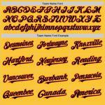 Personalized Gold Black Orange Throwback Baseball Jersey - Custom Mesh Design Personalized Gold Black-Orange Mesh Throwback