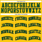 Custom Kelly Green Basketball Jersey with Gold and Black Pinstripes Personalized Gold Black Pinstripe Kelly Green Basketball