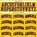Personalized Purple Basketball Jersey with Gold Black Pinstripe Design Personalized Gold Black Pinstripe Purple Basketball