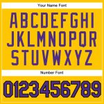 Custom Name Number Basketball Jersey - Personalized Authentic Purple White Gold Black Pinstripe Design Personalized Gold