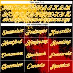 Personalized 3D Abstract Brush Stroke T-Shirt in Gold Black-Red - Performance Wear Personalized Gold Black-Red 3D Abstract