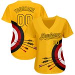 Personalized 3D Dart Board Target Gold Black-Red Baseball Jersey Personalized Gold Black-Red 3D Dart Board Target Baseball