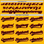 Custom Name Number Personalized Gold Black-Red Baseball Jersey - Authentic Throwback Team Jersey Personalized Gold Black-Red