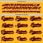 Custom Name Number Hockey Jersey - Personalized Black Red Gold Team Jersey Personalized Gold Black-Red Hockey Jersey Team