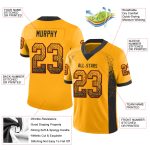 Personalized Gold Black Red Drift Fashion Football Jersey for Men Personalized Gold Black-Red Mesh Drift Fashion Football
