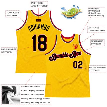 Personalized Gold Black Red Basketball Jersey for Throwback Style Fans Personalized Gold Black-Red Throwback Basketball Jersey