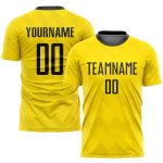 Personalized Gold Black Soccer Jersey for Sublimation | Custom Uniform 3 Personalized Gold Black Sublimation Soccer Uniform