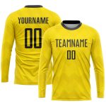 Personalized Gold Black Soccer Jersey for Sublimation | Custom Uniform 3 Personalized Gold Black Sublimation Soccer Uniform