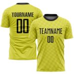 Custom Gold and Black Soccer Jersey - Personalized Sublimation Uniform Personalized Gold Black Sublimation Soccer Uniform
