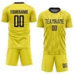 Custom Name Number Soccer Jersey Personalized Gold Black Sublimation Uniform Team Personalized Gold Black Sublimation Soccer