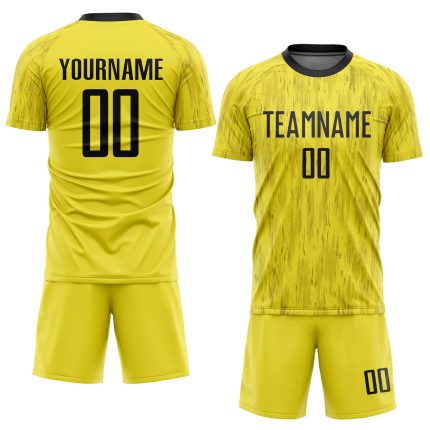 Custom Name Number Soccer Jersey Personalized Gold Black Sublimation Uniform Team Personalized Gold Black Sublimation Soccer