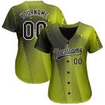 Custom Name Number Authentic Baseball Jersey Personalized Gold Black White 3D Pattern Design Personalized Gold Black-White