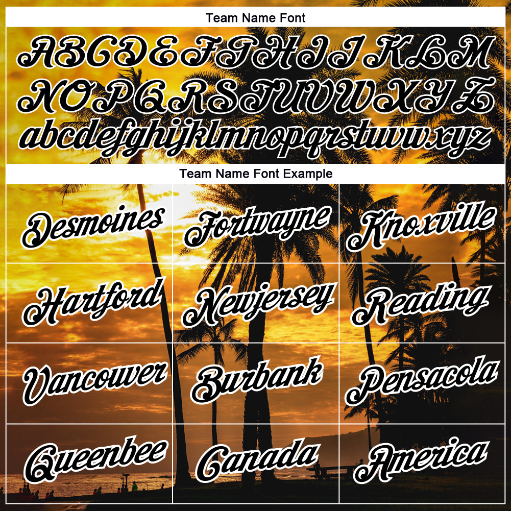 Personalized Gold Black-White 3D Pattern Design Hawaii Palm Trees Performance T-Shirt Team Custom Name and Number Custom Name Number Personalized Hawaii Palm Trees Performance T-Shirt Gold Black-White 3D Pattern Design Personalized Gold - Image 3