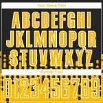 Custom Name and Number Personalized Gold Black-White Abstract Soccer Jersey Fluid Wave Design - Team Uniform Personalized