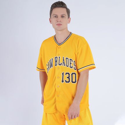 Custom Name Number Personalized Baseball Jersey in Gold Black White Personalized Gold Black-White Baseball Jersey Team Custom