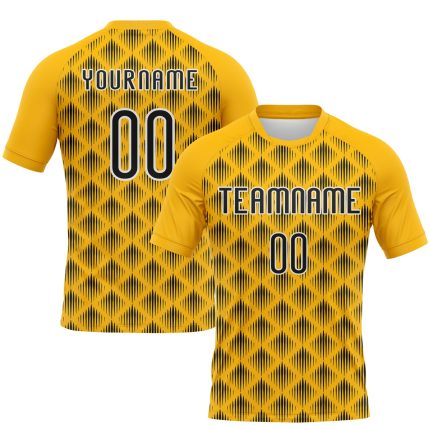 Personalized Gold Black White Geometric Volleyball Jersey Uniform for Sublimation Printing Personalized Gold Black-White