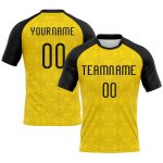 Custom Name Number Volleyball Jersey Personalized Gold Black-White Geometric Shape Uniform Personalized Gold Black-White