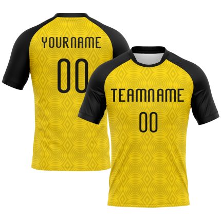 Custom Name Number Volleyball Jersey Personalized Gold Black-White Geometric Shape Uniform Personalized Gold Black-White