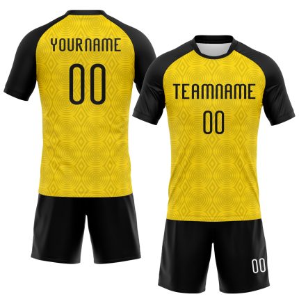Custom Name Number Volleyball Jersey Personalized Gold Black-White Geometric Shape Uniform Personalized Gold Black-White