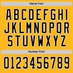Custom Name and Number Personalized Hockey Jersey in Gold and Black-White Design Personalized Gold Black-White Hockey Jersey