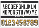Custom Name Number Football Jersey - Personalized Black White Gold Mesh Drift Fashion Team Apparel Personalized Gold Black-White