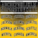 Personalized Gold Black White Basketball Jersey Sublimation Round Neck Suit Personalized Gold Black-White Round Neck Sublimation