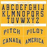 Custom Name and Number Personalized Softball Jersey in Gold Black-White Design for Teams Personalized Gold Black-White Softball