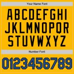 Custom Name and Number Personalized Gold Blue-Black Authentic Baseball Jersey - Team Apparel Personalized Gold Blue-Black