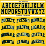 Custom Name & Number Personalized Gold Blue-Black Basketball Jersey - Authentic Throwback Style Personalized Gold Blue-Black