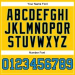 Custom Name & Number Personalized Gold Blue-Black Basketball Jersey - Authentic Throwback Style Personalized Gold Blue-Black