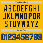 Custom Name and Number Personalized Gold Blue-Navy Baseball Jersey - Authentic Throwback Team Jersey Personalized Gold Blue-Navy