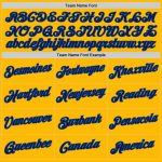 Personalized Gold Blue Navy Basketball Jersey - Authentic Throwback Design Personalized Gold Blue-Navy Authentic Throwback
