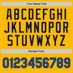 Personalized Gold Blue Navy Basketball Jersey - Authentic Throwback Design Personalized Gold Blue-Navy Authentic Throwback